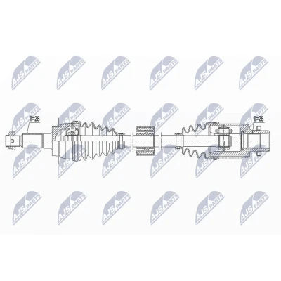 Immagine di NTY NPW SU 035 Albero motore / Semiasse Assale anteriore Dx 707 73