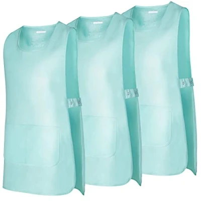 Immagine di MISEMIYA Pacchetto 3 unità Grembiule Pulizia Uniforme di Lavoro Clinica Ospedale Veterinario IGIENE OSPITALITÀ Ref.868 X Large, Turchese