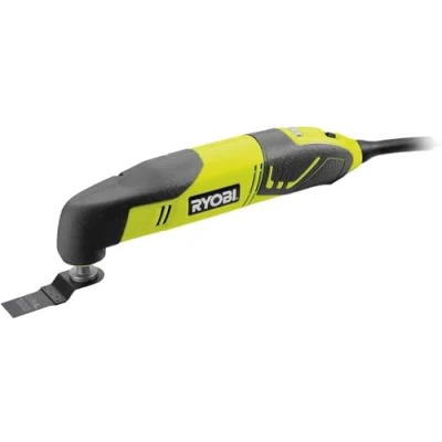 Immagine di Ryobi RMT200S, Utensile Multifunzione 200W con Cavo Elettrico, Variatore di Velocità, 10,000 20,000 oscill./min, Impugnatura GripZone, Adattatore Universale, Accessori Inclusi