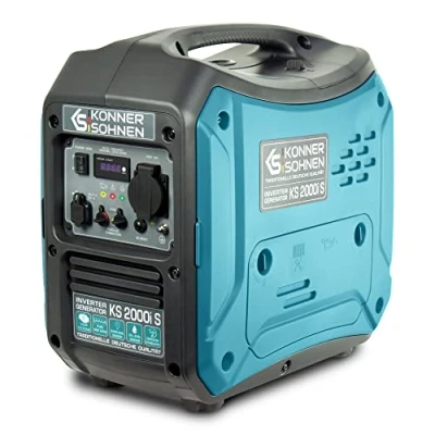 Immagine di Könner&amp;Söhnen KS 2000i S Inverter Generator Soundproof Housing (64 dB Lpa 7 m) Maximum Power 2000 Watt, 1 x 16 A (230 V), 2 USB Ports, Copper Wound, Short Circuit and Overload Protection