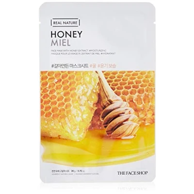 Immagine di The Face Shop Real Nature Mask Sheet Honey radiosa e illuminata Tutti i tipi di pelle (1 confezione 20 g)
