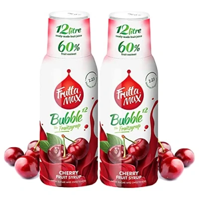 Immagine di FruttaMax Concentrato Sciroppi di frutta Meno zucchero con il 60% contenuto adatto per macchina bibite 500 ml (Ciliegia)