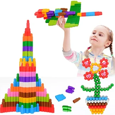 Immagine di Set da 140 pezzi per bambini Giocattoli costruzione Apprendimento STEM l&#039;apprendimento Bambino 10 colori dai 3 anni in su