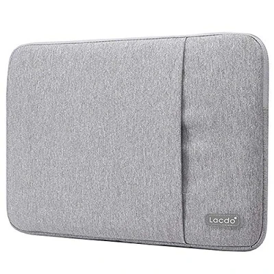Immagine di Lacdo Borsa Portatile Custodia per 13 Pollici MacBook Air M3 A3113/M2 A2681/M1 A2337 A2179 2024 2018, 13&quot; Pro M2/M1 A2338 A2251 A2289, iPad M4 OLED 2024/iPad M2 2024, Grigio