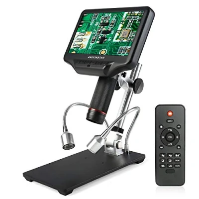 Immagine di Andonstar Microscopio digitale AD407 3D HDMI saldato con 4MP UHD e 7 pollici regolabile schermo LCD USB Video microscopi per la riparazione del telefono SMT SMD fai da te