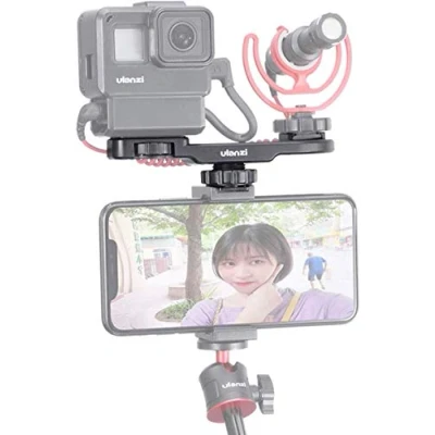 Immagine di Ulanzi PT 8 Vlog Adattatore di prolunga per slitta fredda con attacco a freddo e supporto treppiede da 1/4&quot; accessori aggiuntivi Vlogging
