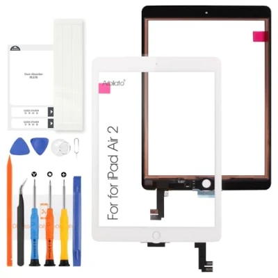 Immagine di Arbilato Schermo per iPad Air 2 9.7 A1566 A1567 Touch Screen 2nd Generazione Digitalizzatore Vetro Sensori Sostituzione Kit (Bianco)