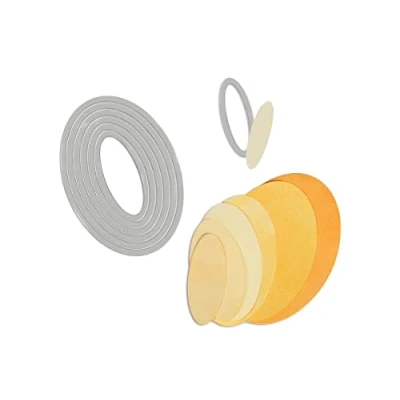 Immagine di Sizzix Framelits Fustelle Set di 7 Pezzi, Ovali