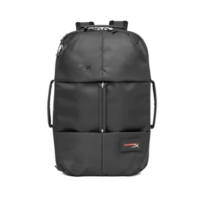 Immagine di HyperX Zaino Knight per Notebook fino a 16&quot;, Tasche Interne e Esterne, Vani Imbottiti, Tasca Estensibile, Tracolla Removibile Imbottita, Creato con Materiale Riciclato, Nero