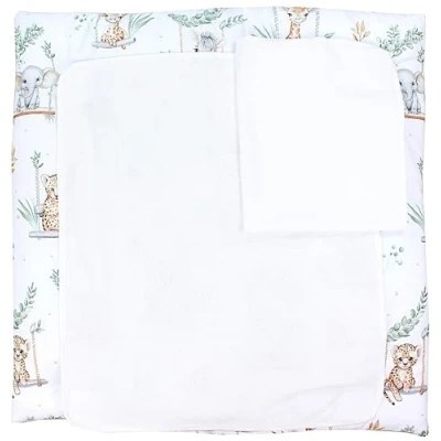 Immagine di TupTam Materassino per Fasciatoio con 2 Stuoie a Spugna ANK019, Safari swing verde, 70 x cm