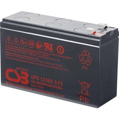 Immagine di CSB Battery UPS 123606 high rate UPS123606F1F2 Batteria al Piombo 12 V 7 Ah AGM (L x A P) 151 99 51 mm Spina piatta 6,35 Esente da