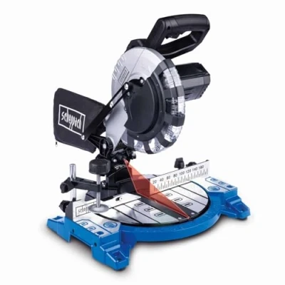Immagine di Scheppach sega a Testa e troncatrice HM210L Potenza 1500 W Altezza di taglio: 60 &amp; 120 mm Diametro lama 210 della inclinabile 45 sinistra incl. laser, cuscinetti per