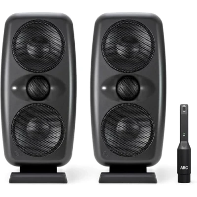 Immagine di IK Multimedia iLoud MTM MKII Coppia di monitor da studio hi end compatti nuova generazione con correzione ambientale ARC integrata, emulazione dei diffusori, 100W. Include microfono ARC. Nero