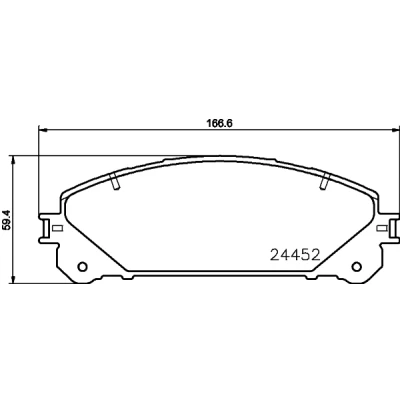 Immagine di HELLA 8DB 355 015 461 Kit pastiglie freno Non predisposto per contatto segnalazione usura con accessori TOYOTA: RAV4 III SUV, IV Sienna