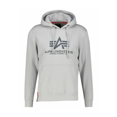 Immagine di Alpha Industries Basic Felpa con cappuccio, Uomo, Taglia: Large, Hellgrau