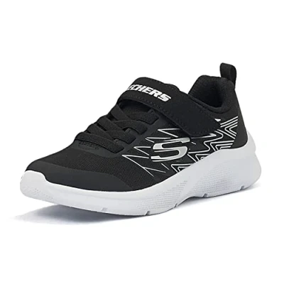 Immagine di Skechers Microspec Texlor, Sneaker Bambini e ragazzi, Tessuto Nero Finiture In Argento Nero, 34 EU