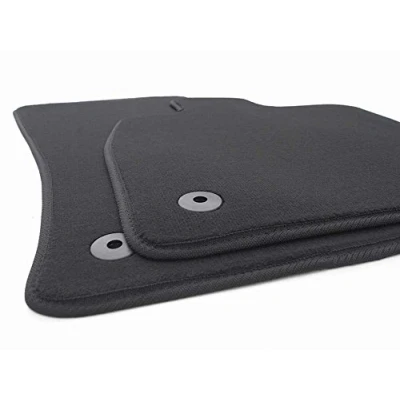 Immagine di Tappetini per Seat Leon 3 4 (tutti), in velluto, di qualità originale, nero, 2 pezzi anteriori