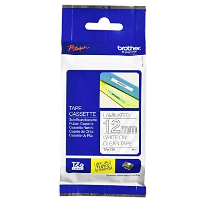 Immagine di Brother TZe 135 Cassetta nastro Colore Nastro: Trasparente carattere: Bianco 12 mm 8 m