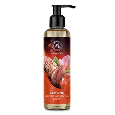 Immagine di Olio di Bacio alla Mandorla Massaggio Sensuale per Coppia 200ml Commestibile Momenti Sensuali Naturale Semi d&#039;uva Uomini e Donne