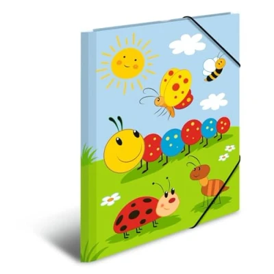 Immagine di HERMA 19784 Cartellina portadocumenti formato DIN A4, “Frieda and Friends, in cartone resistente, con stampa interna completa, elastici, per bambini e bambine