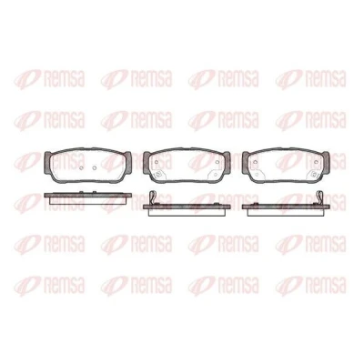 Immagine di REMSA 1063.02 Kit pastiglie freno Assale posteriore con contatto segnalazione usura foglio adesivo accessori SSANGYONG: Rexton / 2