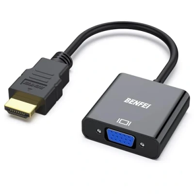 Immagine di BENFEI Adattatore HDMI a VGA, Unidirezionale Computer VGA Monitor, Placcato in Oro per Desktop Laptop PC Monitor proiettore HDTV Chromebook Raspberry Pi Roku Xbox