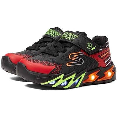 Immagine di Skechers Flexglow BOLT Sneakers basse Black/red/orange/yellow per bambini, Taglia: 27, Tessuto / sintetico