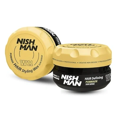 Immagine di Nishman cera Pomata per styling capelli di flessibile potente e brillante Perfetta uno solido, cura aspetto lunga durata (100 ml, W11 Senso sole)