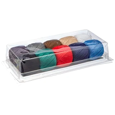 Immagine di ZKH Confezione trasparente con filo di cotone, 10 gomitoli da 20 m, colori assortiti