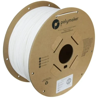 Immagine di Polymaker PolyTerra PLA (PLA, 1.75 mm, 3000 g, Bianco), Filamenti stampa 3D, Bianco