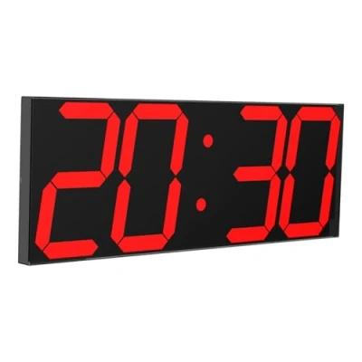Immagine di CHKOSDA orologio digitale a LED, grande da parete con display LED 18 pollici, conto alla rovescia 8 luminosità regolabile, 16 allarmi, visualizzazione 12/24 ore,