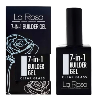 Immagine di LaRosa GEL COSTRUTTORE per unghie 7 in 1 Flacone BUILDER Ricostruzione 15ml TRASPARENTE CRISTALLO