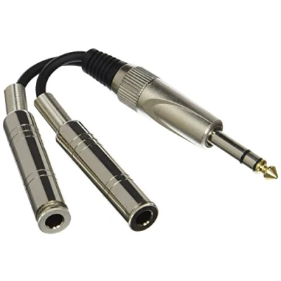Immagine di Stagg YC 01/1PS2PFH Adattatore Splitter a Y da Jack Stereo, 6,3mm, 2 x Mono, f, 10 cm