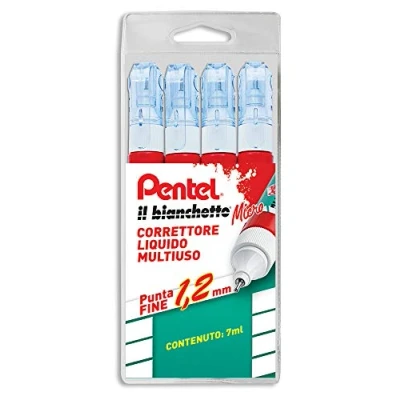 Immagine di Pentel ZL63 Il Bianchetto Micro 7 ml pack 4 correttori