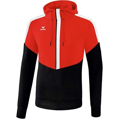 Immagine di Erima Squad, Felpa con Cappuccio Men&#039;s, Rosso/Nero/Bianco, S