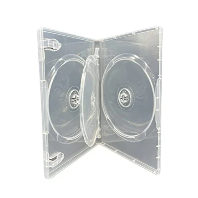 Immagine di Dragon Trading, custodia trasparente per 3 dischi CD, DVD, Blu Ray, contenere dischi. La ha un dorso di 14 mm, clip libretto e esterna intarsio artistico.