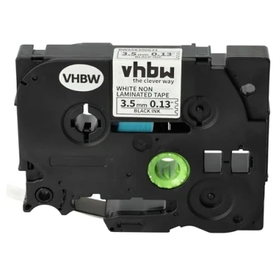 Immagine di vhbw 1x Cassetta nastro compatibile con Brother PT P touch CUBE (P300BT), Plus (P710BT) etichettatrice 3,5 mm nero su bianco