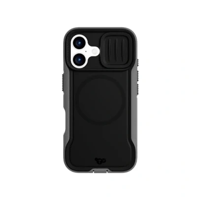 Immagine di tech21 EvoMax Custodia protettiva per iPhone 16, compatibile con MagSafe, protezione contro gli urti 21 volte testata secondo standard militari, fotocamera, colore nero/carbone
