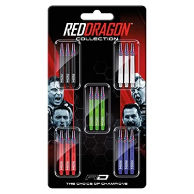 Immagine di RED DRAGON Nitro Ionic Asta per freccette 5 set confezione (15 onde in totale)