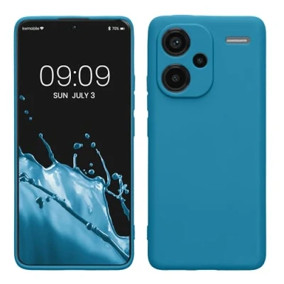 Immagine di kwmobile Custodia Compatibile con Xiaomi Redmi Note 13 Pro+ 5G / Pro Plus Cover Back Case per Smartphone in Silicone TPU Protezione Gommata blu indaco