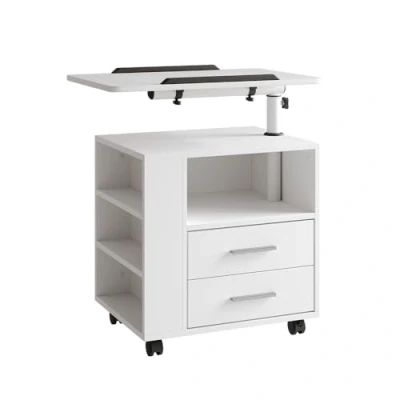 Immagine di Vicco comodino camera da letto Bora, Bianco, 90 x 40 cm con 2 cassetti