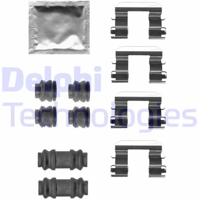 Immagine di DELPHI LX0680 Kit accessori, Pastiglia freno FIAT: 500 Hatchback, C Cabrio, KIA: Picanto II