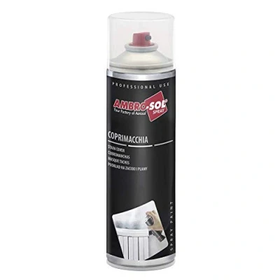Immagine di Ambro Sol V500COPRI Spray Coprimacchia, Copre e Difende le Pareti dalle Macchie più Ostili, Asciugatura Super Rapida, Bomboletta in Banda Stagnata Riciclabile 500 ml