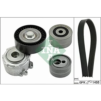 Immagine di INA 529 0156 10 Kit cinghie Poly V Controllare corsa libera generatore ed ev. sostituire PEUGEOT: 206 Hatchback, Expert I Van, 306 Hatchback