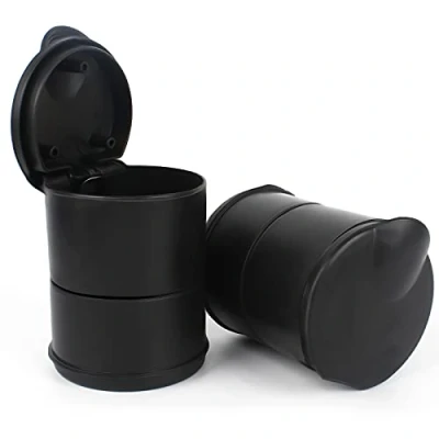 Immagine di Haisheng 2PCS Posacenere per Auto Senza Fumo Portatile/Universale con Cilindro Autoestinguente Viaggiare Fuori col Colore Nero, la Dimensione: 6,5 x 9,2 cm