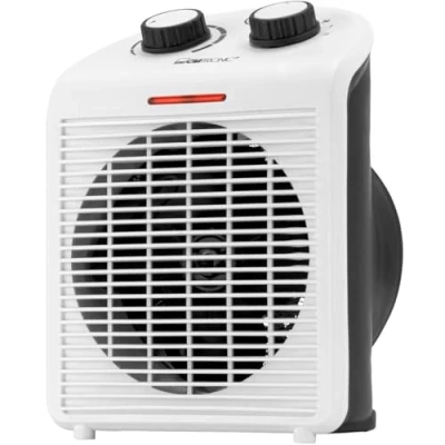 Immagine di Clatronic HL 3761 Termoventilatore portatile e compatto, 2 livelli di riscaldamento (1000/2000 W), modalità freddo (ventilatore), manico stabile, colore: Bianco