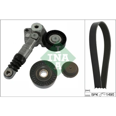 Immagine di INA 529 0584 10 Kit cinghie Poly V Controllare corsa libera generatore ed ev. sostituire