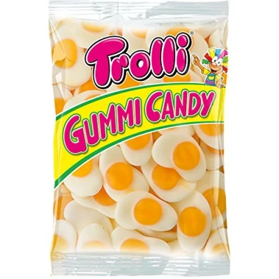 Immagine di Trolli Uova fritte in gomma di frutta con zucchero espanso 1 kg