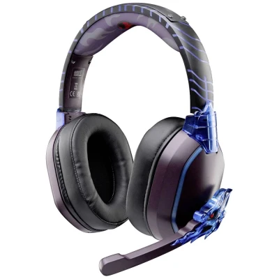 Immagine di Lexip X TSUME Naruto Shippuden headset 3 Gaming Cuffie Over Ear via cavo, Bluetooth Stereo Nero, Viola, Blu con microfono, regolazione del volume, Muto