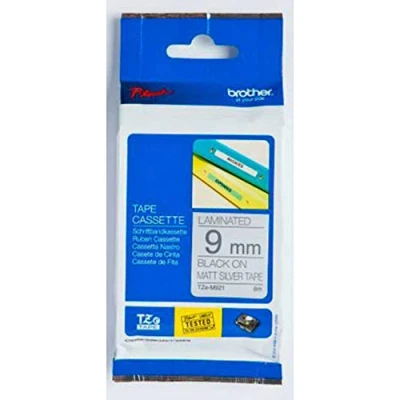 Immagine di Brother TZe M921 Cassetta nastro Colore Nastro: Argento (opaco) carattere: Nero 9 mm 8 m